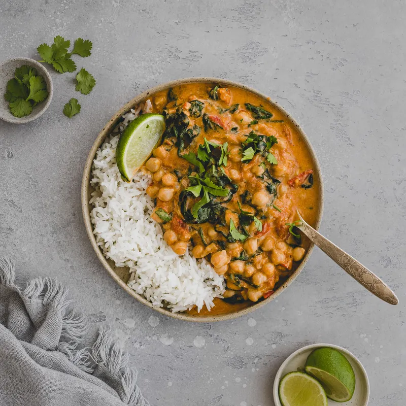 Image for Kichererbsen Curry mit Spinat & Kokosmilch